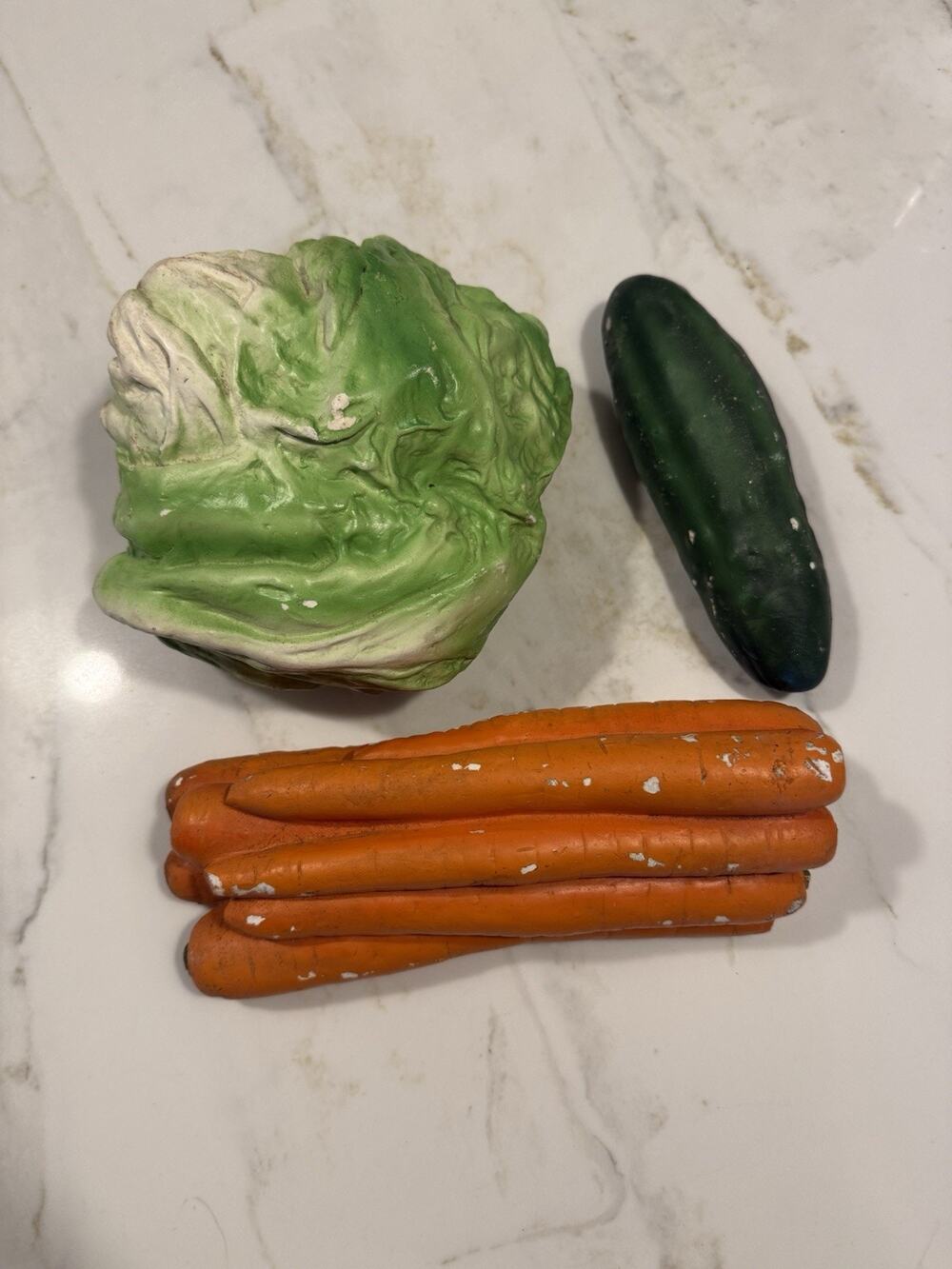 1940's 1950's Plaster Chalkware Vegetables Store Grocery Display